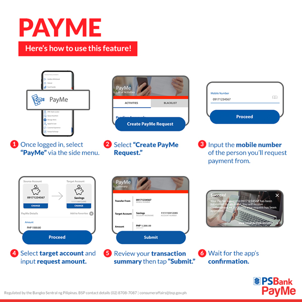 How to request funds from other PSBank Mobile App users in a snap