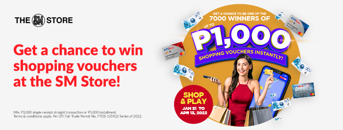 Instantly Win as much as PhP1,000 When You Shop with Your PSBank Mastercard®  at The SM Store!