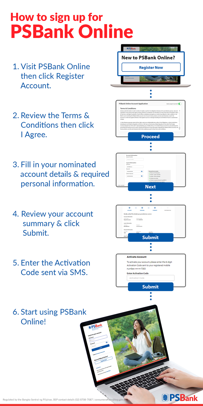 PSBank Online - How to sign up