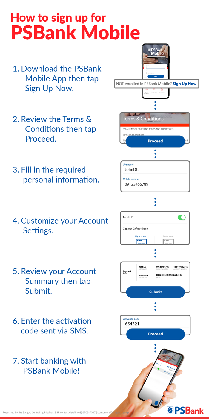 PSBank Mobile - How to sign up