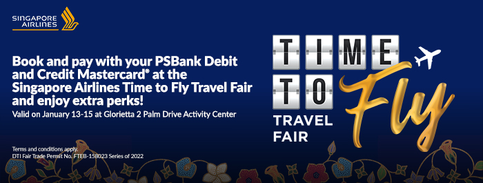 Time to fly high with Singapore Airlines using your PSBank Mastercard!