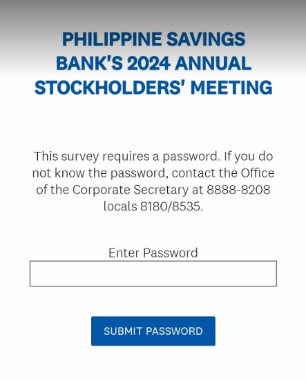 Online Voting Log-in Screen